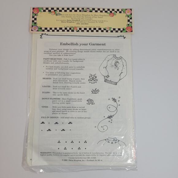 NOS Vintage Daisy Kingdom That's What Friends are For Iron-On Transfer #6520 - Picture 4 of 6